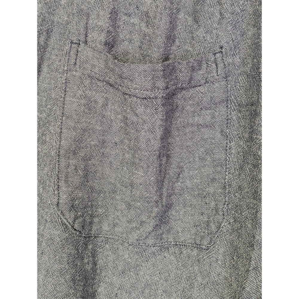 Old Navy Womens 2X Wide Leg Crop Pants Blue High Rise Linen Blend - Picture 5 of 8